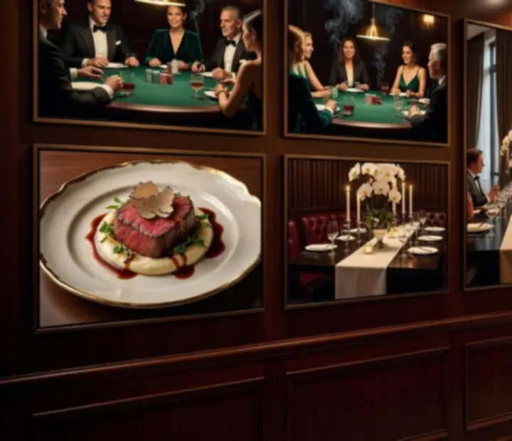 Pannonvera étterem galéria: fine dining fogások, rendezvények és elegáns enteriőr montázsa.